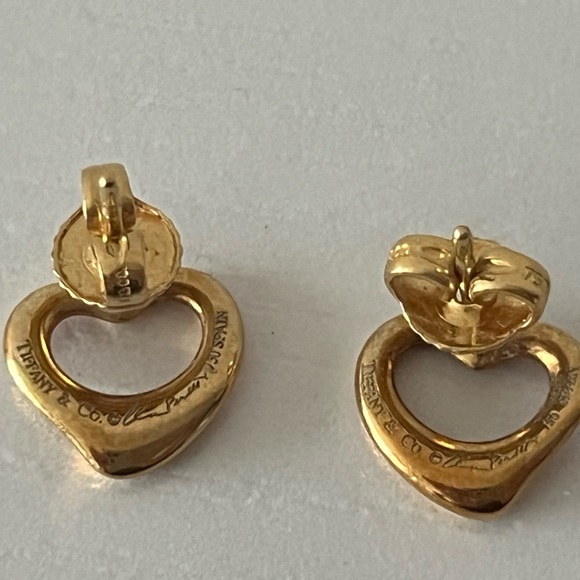 Tiffany & Co. Elsa Peretti Open Heart 18k Earrings - Picture 5 of 8